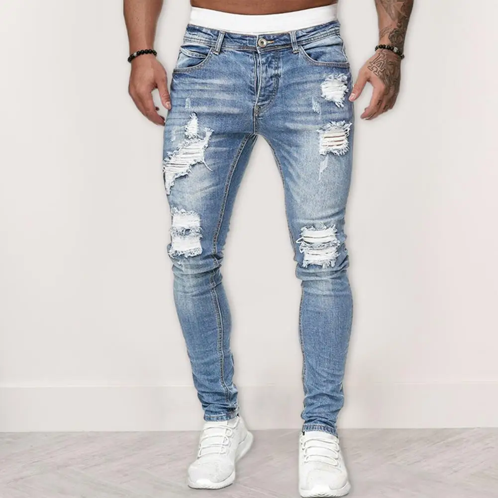 Fashion Elastic Skinny Pants Man Ripped Jeans Male Streetwear Vintage Wash Solid Denim Trouser Mens Casual Slim fit Pants
Fashion Elastic Skinny Pants Man Ripped Jeans Male Streetwear Vintage Wash Solid Denim Trouser Mens Casual Slim fit Pants