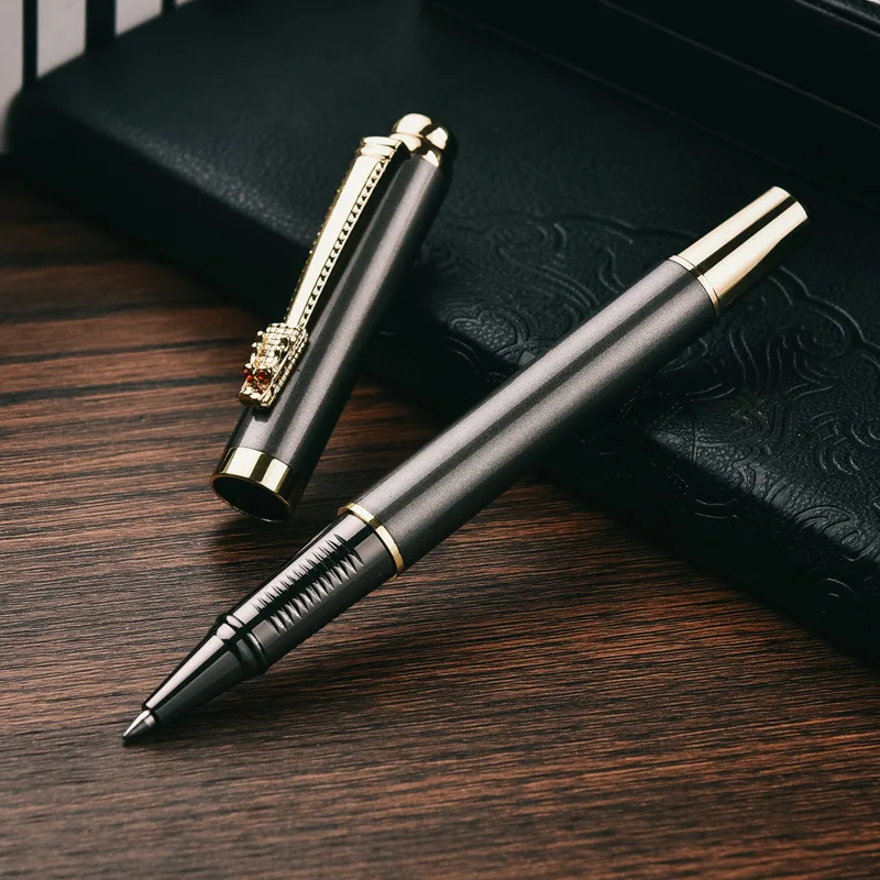 Металлическая шариковая ручка с логотипом дракона 
Металлическая шариковая ручка с логотипом дракона