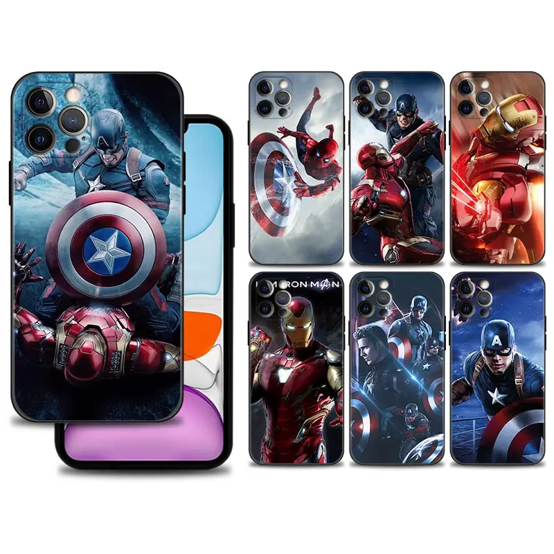 Phone Case for iPhone 14 13 12 11 Pro Max 6S 6 7 8 Plus X XR 12 13 Mini Cover Silicone Marvel Iron Man America Captain
Phone Case for iPhone 14 13 12 11 Pro Max 6S 6 7 8 Plus X XR 12 13 Mini Cover Silicone Marvel Iron Man America Captain