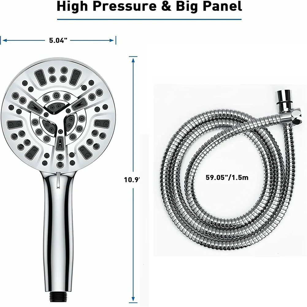 Hand Shower Head High Pressure 10-Mode Antimicrobial For Aquacare AS-SEEN-ON-TV Replacement Shower Bracket Hose Set
Hand Shower Head High Pressure 10-Mode Antimicrobial For Aquacare AS-SEEN-ON-TV Replacement Shower Bracket Hose Set