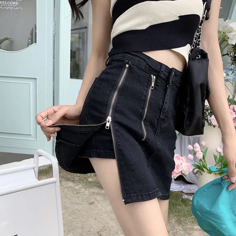 STSVZORR Y2K large size summer high street skirt design sense zipper high waist slim denim skirt women's culottes
STSVZORR Y2K large size summer high street skirt design sense zipper high waist slim denim skirt women's culottes