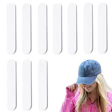 Hat Invisible Sweat Absorber Liner Pads Summer Baseball Hat Anti-dirty Absorbing Sweat Sweatband Hat Size Reducer Strip Stickers