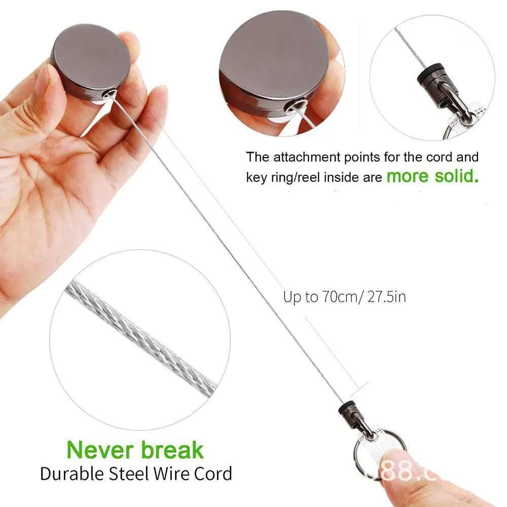 New Multi-functional Key Ring Anti Lost ID Card Badge Holder Retractable Key Chain Badge Reel Clip Lanyard Clip
New Multi-functional Key Ring Anti Lost ID Card Badge Holder Retractable Key Chain Badge Reel Clip Lanyard Clip