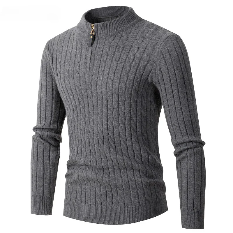 2023 Autumn Men's Warm Mock Neck Pullover Sweaters Fashion Half Zip Knitted Sweater Solid Smart Casual Sweater Slim Fit Top Male
2023 Autumn Men's Warm Mock Neck Pullover Sweaters Fashion Half Zip Knitted Sweater Solid Smart Casual Sweater Slim Fit Top Male