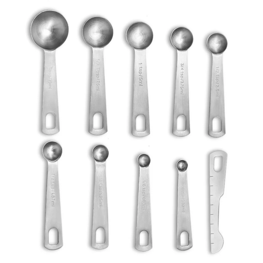 10 Pieces Measuring Spoons Coffee Milk Powder Teaspoons Food Scale Scoops Kitchen Baking Tools 430 304 Stainless Steel Dropship
10 Pieces Measuring Spoons Coffee Milk Powder Teaspoons Food Scale Scoops Kitchen Baking Tools 430 304 Stainless Steel Dropship