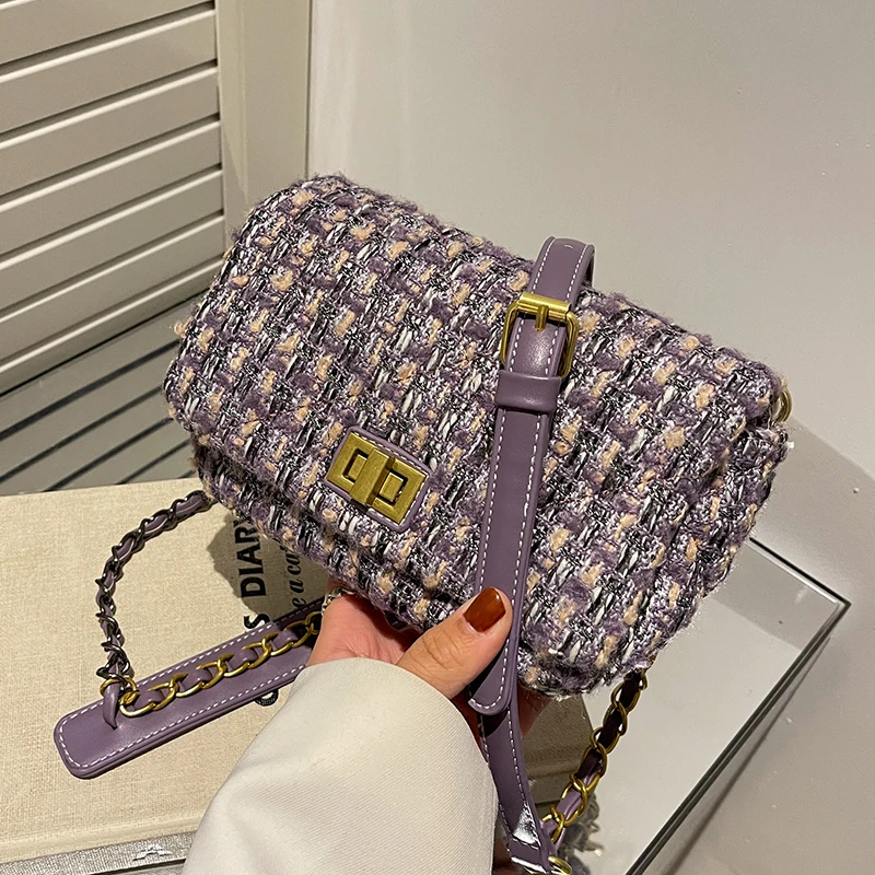 Woven Flap Crossbody bag 2022 New High-quality Woolen cloth Women Designer Handbag Luxury brand Shoulder Messenger Bag
Woven Flap Crossbody bag 2022 New High-quality Woolen cloth Women Designer Handbag Luxury brand Shoulder Messenger Bag