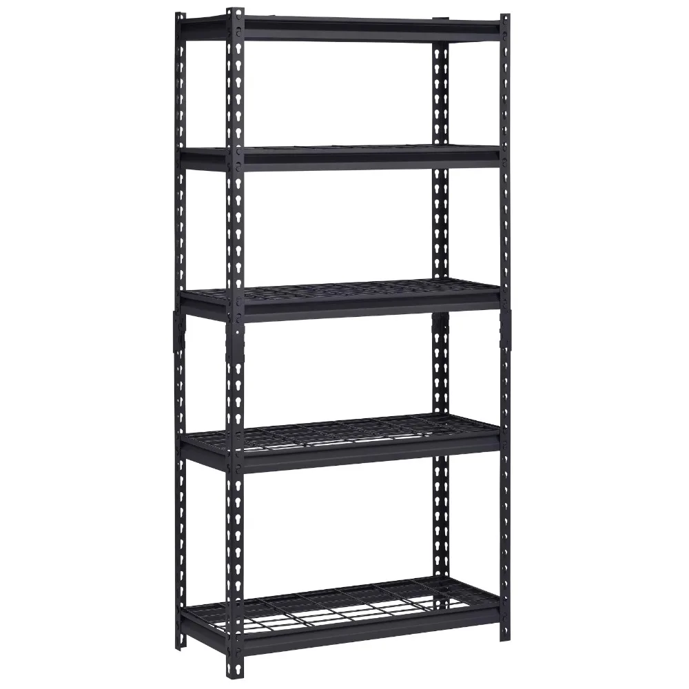 

Black Steel 5-Tier 60 H X 30 W X 12 D Things for the Home Organizer 500lb Total Capacity Organizers Storage Shelf Gadgets Garden