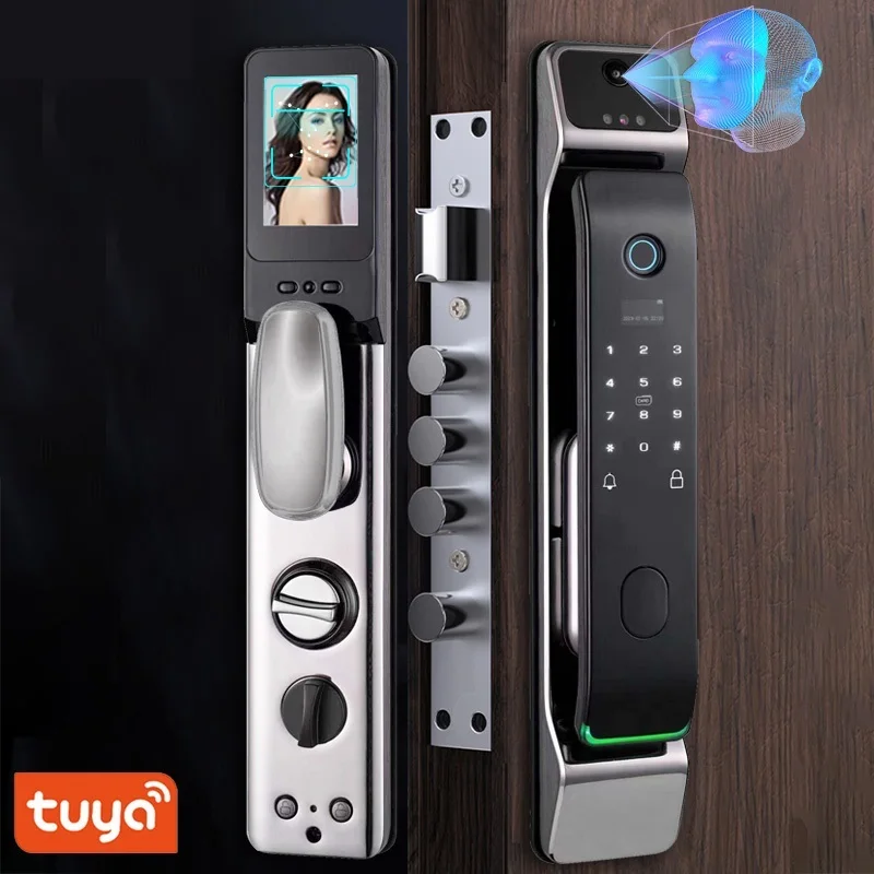 2023 3D Infrared Face Recognition Tuya App Unlock With Camera Fingerprint Magnetic Card Password Home Electronic Smart Door Lock
2023 3D Infrared Face Recognition Tuya App Unlock With Camera Fingerprint Magnetic Card Password Home Electronic Smart Door Lock