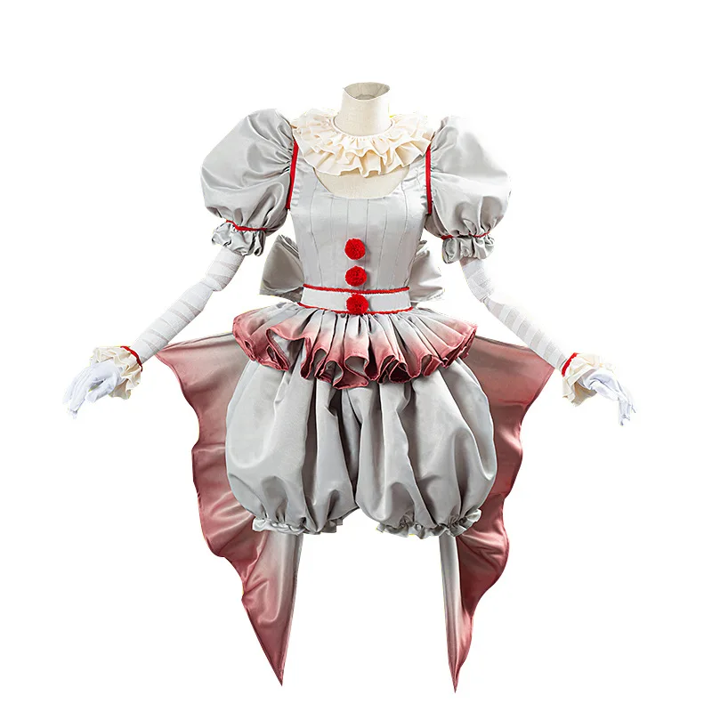 Костюм для косплея Pennywise, страшный костюм клоуна Pennywise, наряд для женщин и девушек, карнавальный наряд на Хэллоуин
Костюм для косплея Pennywise, страшный костюм клоуна Pennywise, наряд для женщин и девушек, карнавальный наряд на Хэллоуин