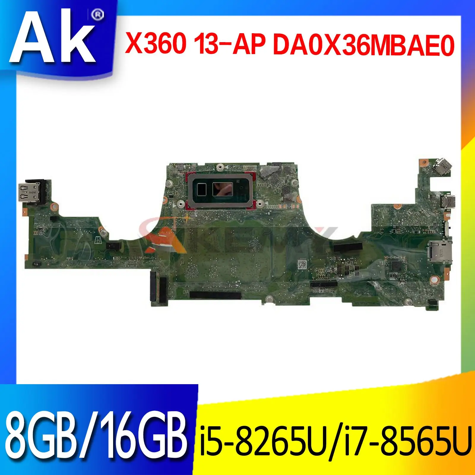 L37638-601 L37640-001 For HP SPECTRE X360 13-AP Laptop Motherboard DA0X36MBAE0 W/ i5-8265U i7-8565U 8GB 16GB RAM mainboard
L37638-601 L37640-001 For HP SPECTRE X360 13-AP Laptop Motherboard DA0X36MBAE0 W/ i5-8265U i7-8565U 8GB 16GB RAM mainboard