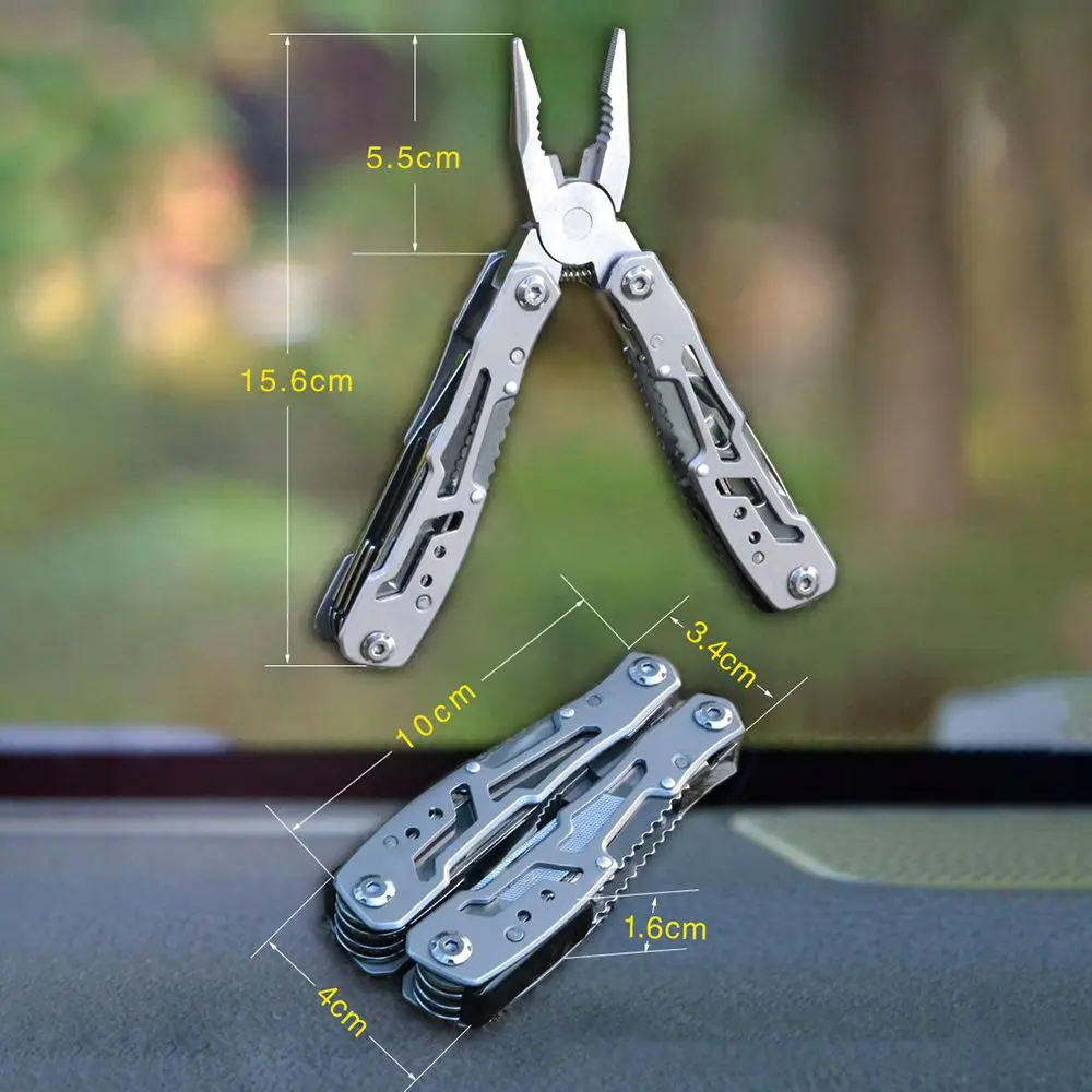 Stainless Steel Multi-tool Pocket Knife Pliers With Lock Function Home Outdoor Emergency Tool Mini Folding Pliers Folding Blade
Stainless Steel Multi-tool Pocket Knife Pliers With Lock Function Home Outdoor Emergency Tool Mini Folding Pliers Folding Blade