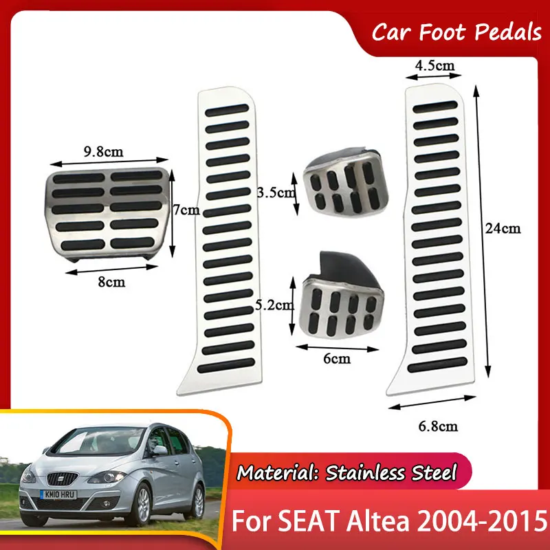 Педали для автомобиля AT MT для SEAT Altea 2004 ~ 2015, тормоз газового акселератора из нержавеющей стали, крышка педали без сверления 2011 2012 2013 2014
Педали для автомобиля AT MT для SEAT Altea 2004 ~ 2015, тормоз газового акселератора из нержавеющей стали, крышка педали без сверления 2011 2012 2013 2014