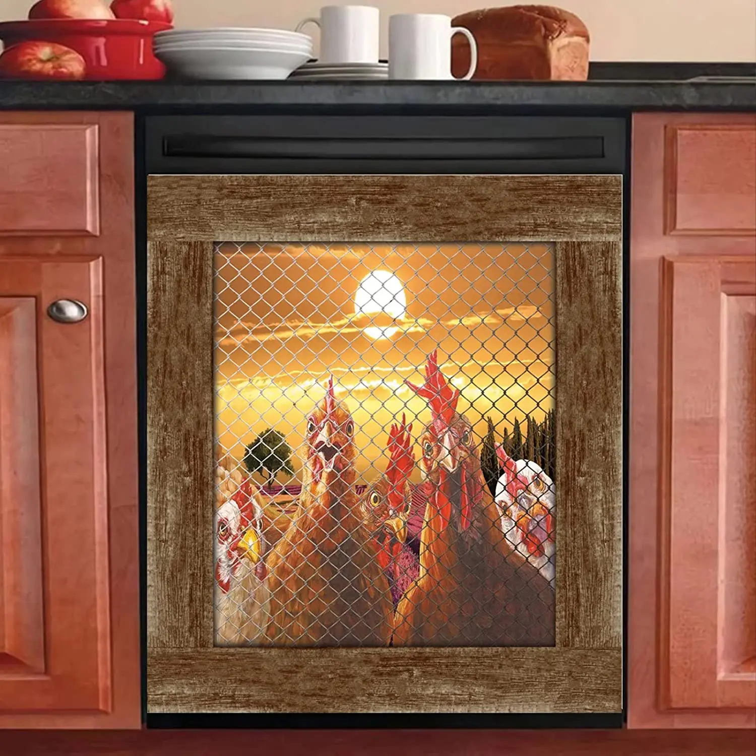 Rooster Hen Dishwasher Magnet Front Door Cover,Country Chicken Magnetic Fridge Farmhouse Vintage Wood Refrigerator Decal,Farm Ro
Rooster Hen Dishwasher Magnet Front Door Cover,Country Chicken Magnetic Fridge Farmhouse Vintage Wood Refrigerator Decal,Farm Ro