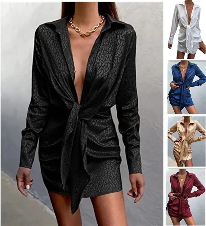 Women's 2022 Summer New Dress Elegant V-Neck Long Sleeved Shirt Skirt Lace Up Skirt in Stock
Women's 2022 Summer New Dress Elegant V-Neck Long Sleeved Shirt Skirt Lace Up Skirt in Stock