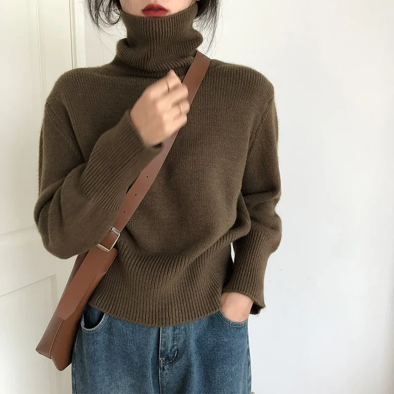 Autumn Winter Turtleneck Sweater Women Lazy Style Pullover Women Vintage 2022 Korean Fashion Knit High Waist Top Casual Sweaters
Autumn Winter Turtleneck Sweater Women Lazy Style Pullover Women Vintage 2022 Korean Fashion Knit High Waist Top Casual Sweaters