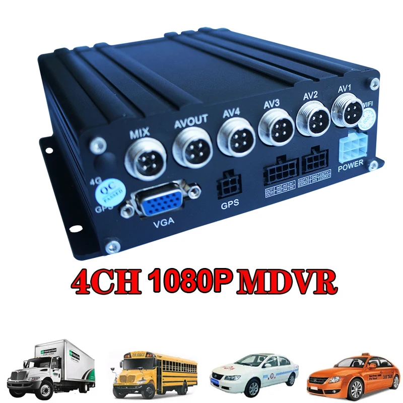 

4CH 1080P Dual SD MDVR car dvr video recorder support 4G/GPS/WIFI function for big vehicle vehicle truck bus Recorder CCTV 4CH