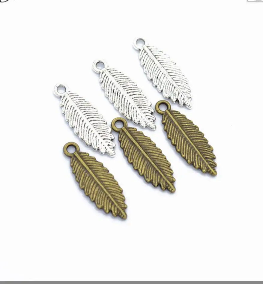 70pcs Charms Feather Leaf 26*9mm Antique Silver Color Pendants Making DIY Handmade Tibetan Finding Jewelry F0569 
70pcs Charms Feather Leaf 26*9mm Antique Silver Color Pendants Making DIY Handmade Tibetan Finding Jewelry F0569