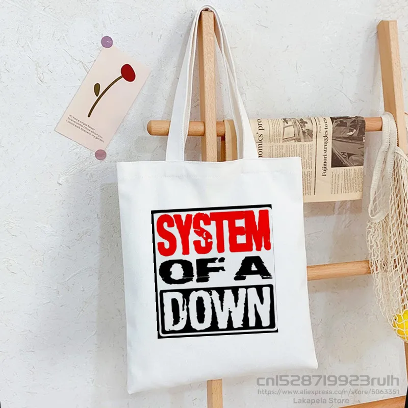 Металлическая музыкальная группа System of A Down SOAD Rock хипстерская сумка для покупок с мультяшным принтом в стиле хип-хоп модная повседневная сум...
Металлическая музыкальная группа System of A Down SOAD Rock хипстерская сумка для покупок с мультяшным принтом в стиле хип-хоп модная повседневная сум...
