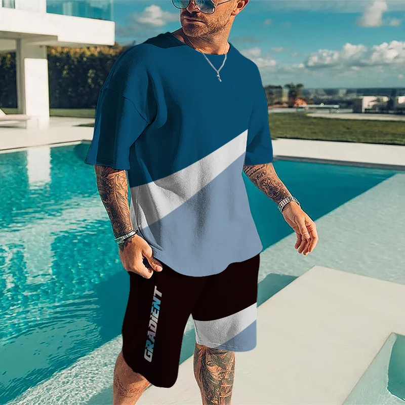 2022 summer new men's sportswear T-shirt shorts suit two-piece summer short-sleeved casual sportswear printed 3d mens tee shirts
2022 summer new men's sportswear T-shirt shorts suit two-piece summer short-sleeved casual sportswear printed 3d mens tee shirts