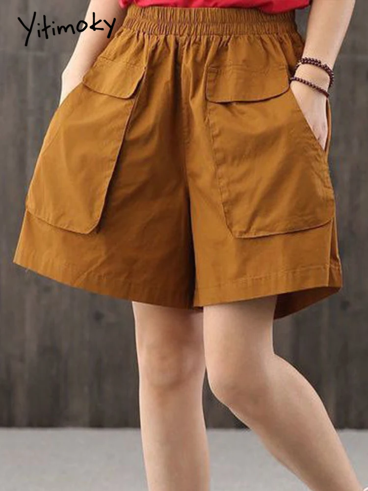 Yitimoky Women Shorts High Waisted Elastic Band Casual Summer Female COTTON Shorts with Big Pockets Black Army Green Khaki Brown
Yitimoky Women Shorts High Waisted Elastic Band Casual Summer Female COTTON Shorts with Big Pockets Black Army Green Khaki Brown