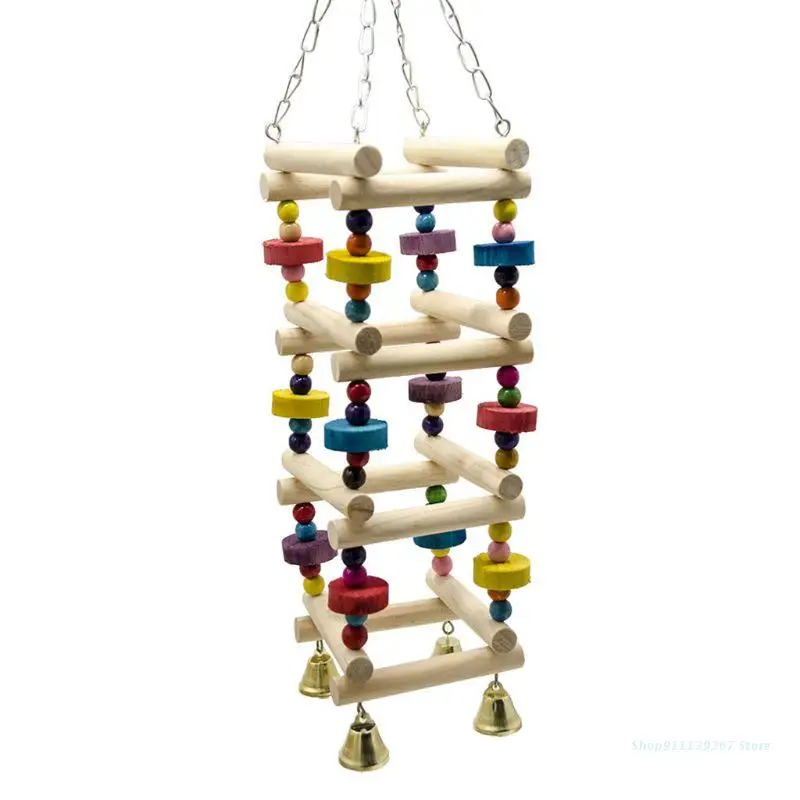 C5AD Wooden Bird Swings Ladders Toys Hanging Parrot Chewing Climbing Stand Perch with Bell ParakeetsPlayground Colorful Bite
C5AD Wooden Bird Swings Ladders Toys Hanging Parrot Chewing Climbing Stand Perch with Bell ParakeetsPlayground Colorful Bite