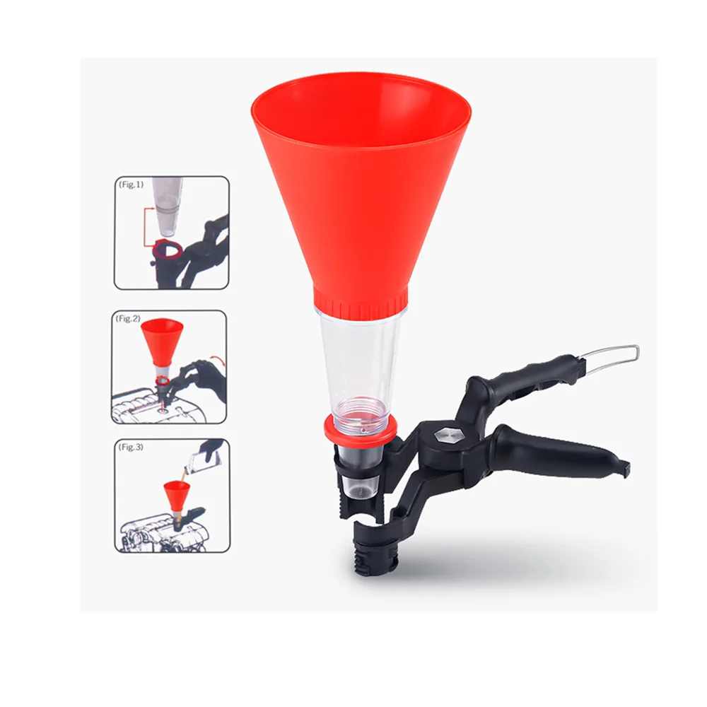 Auto Engine Oil Filling Kit Universal Oil Funnel with Adjustable Width Fixing Clip Multi-functional Repair Tool
Auto Engine Oil Filling Kit Universal Oil Funnel with Adjustable Width Fixing Clip Multi-functional Repair Tool