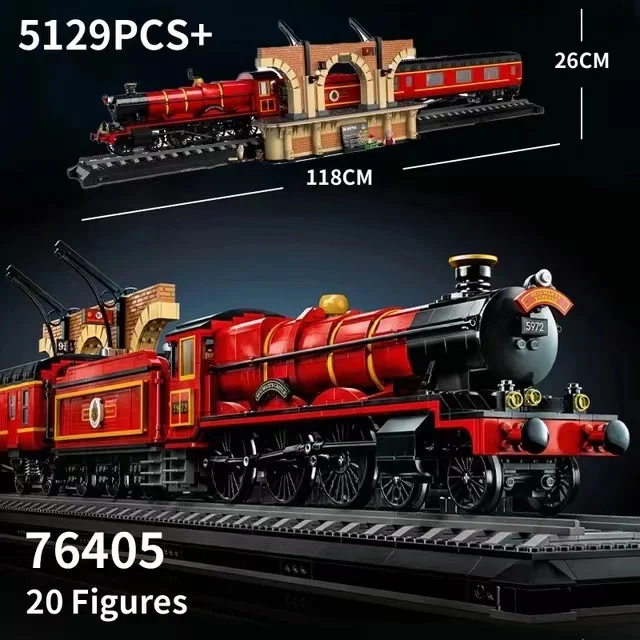 

Collector's Edition 76405 118CM Hogiwartsed Express Train Building Set Bricks with Minifigis Toys For Adults Gift 5129Pieces