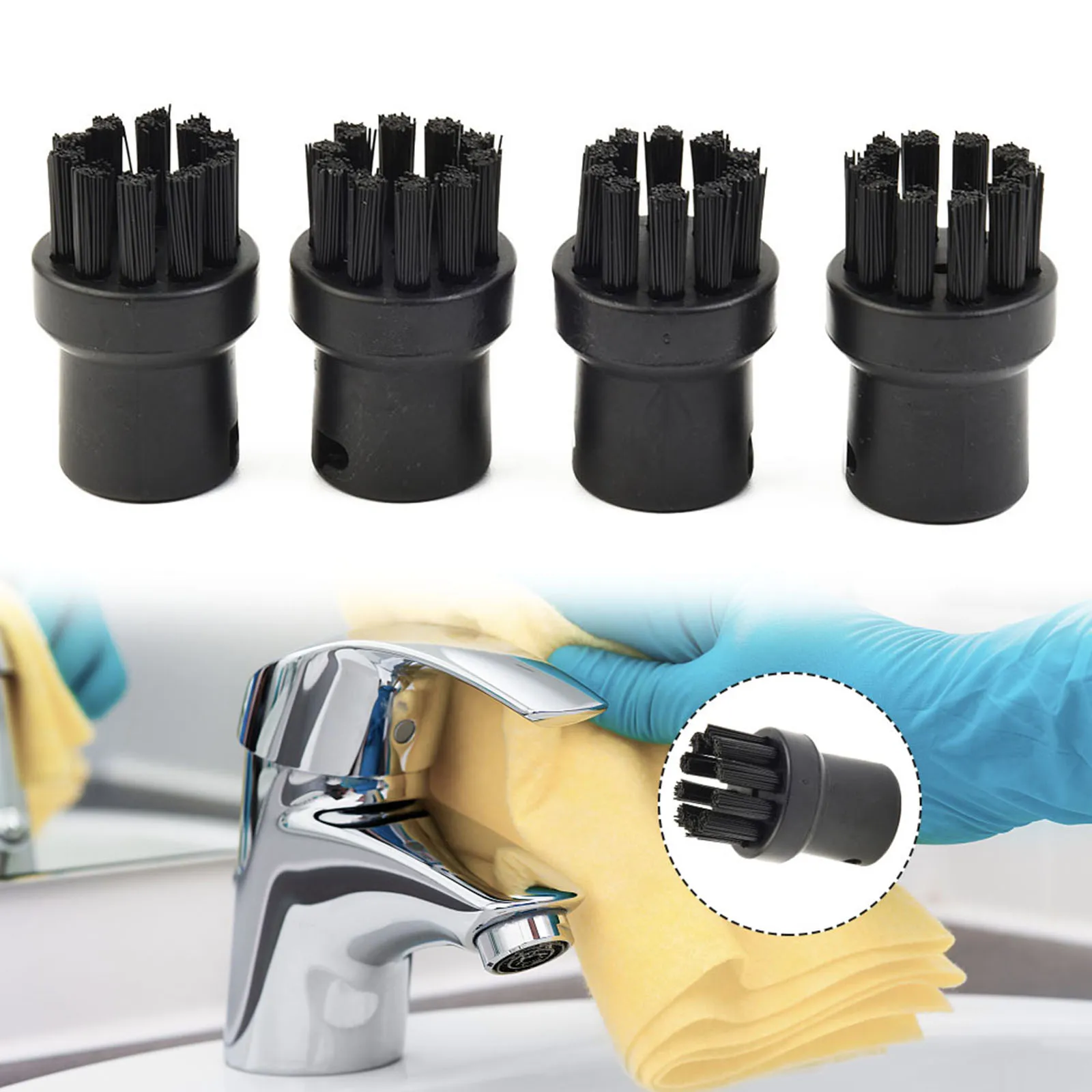 Round Brush Nozzle Steam Cleaner 4pcs Black Brush Cleaning Hand Tool SC3100 SC4100 Copper Brush Extension Nozzle
Round Brush Nozzle Steam Cleaner 4pcs Black Brush Cleaning Hand Tool SC3100 SC4100 Copper Brush Extension Nozzle