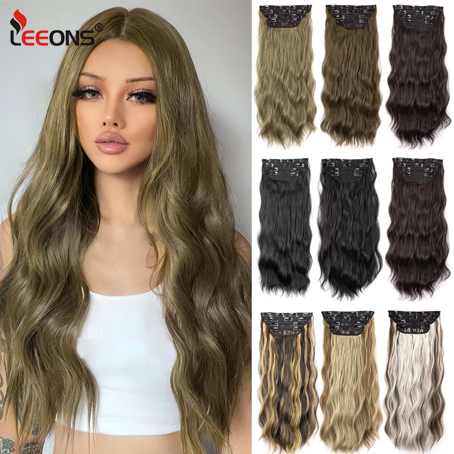 Leeons Women 20 Inches Curly Full Head 4 Separate Pieces Heat Resistance Synthetic Hair Clip In Hair Extensions Ombre Long Wavy
Leeons Women 20 Inches Curly Full Head 4 Separate Pieces Heat Resistance Synthetic Hair Clip In Hair Extensions Ombre Long Wavy