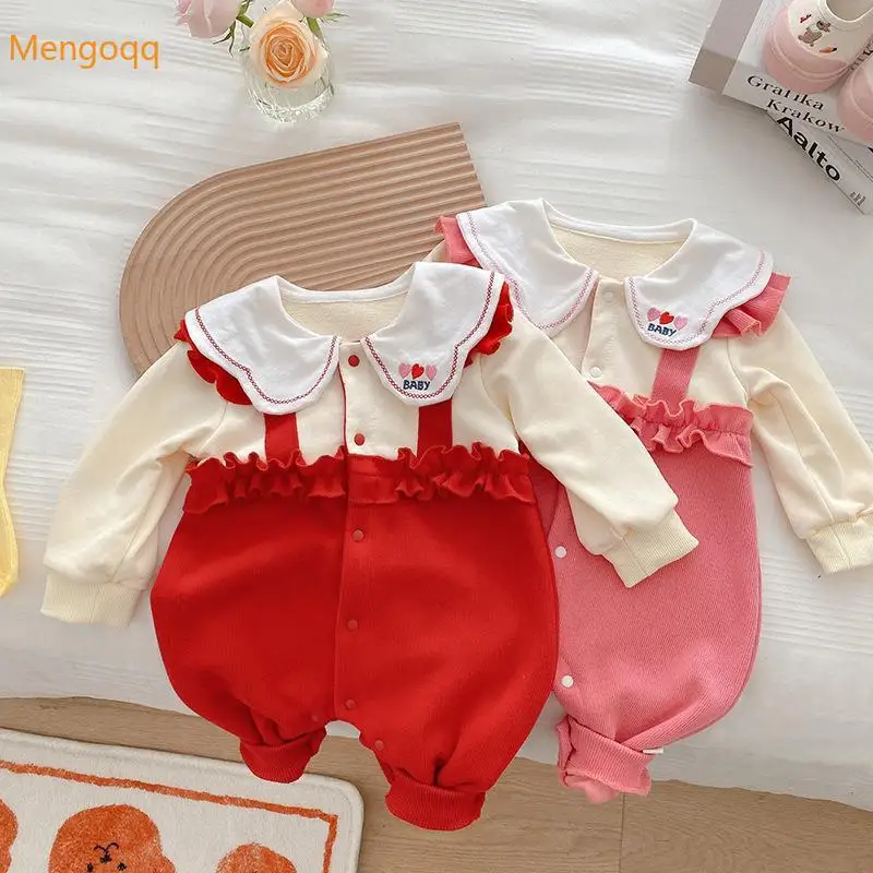 Mengoqq Pretty Princess Patchwork Ruched Love Outfits Infant Newborn Jumpsuits Kids Baby Girls Clothing Romper 0-24M
Mengoqq Pretty Princess Patchwork Ruched Love Outfits Infant Newborn Jumpsuits Kids Baby Girls Clothing Romper 0-24M