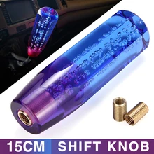 1pc Blue Purple Acrylic Crystal Bubble Car Shift Knob AT/MT Car Gear Knob Stick Lever Head Shifter Auto DIY Moulding Parts