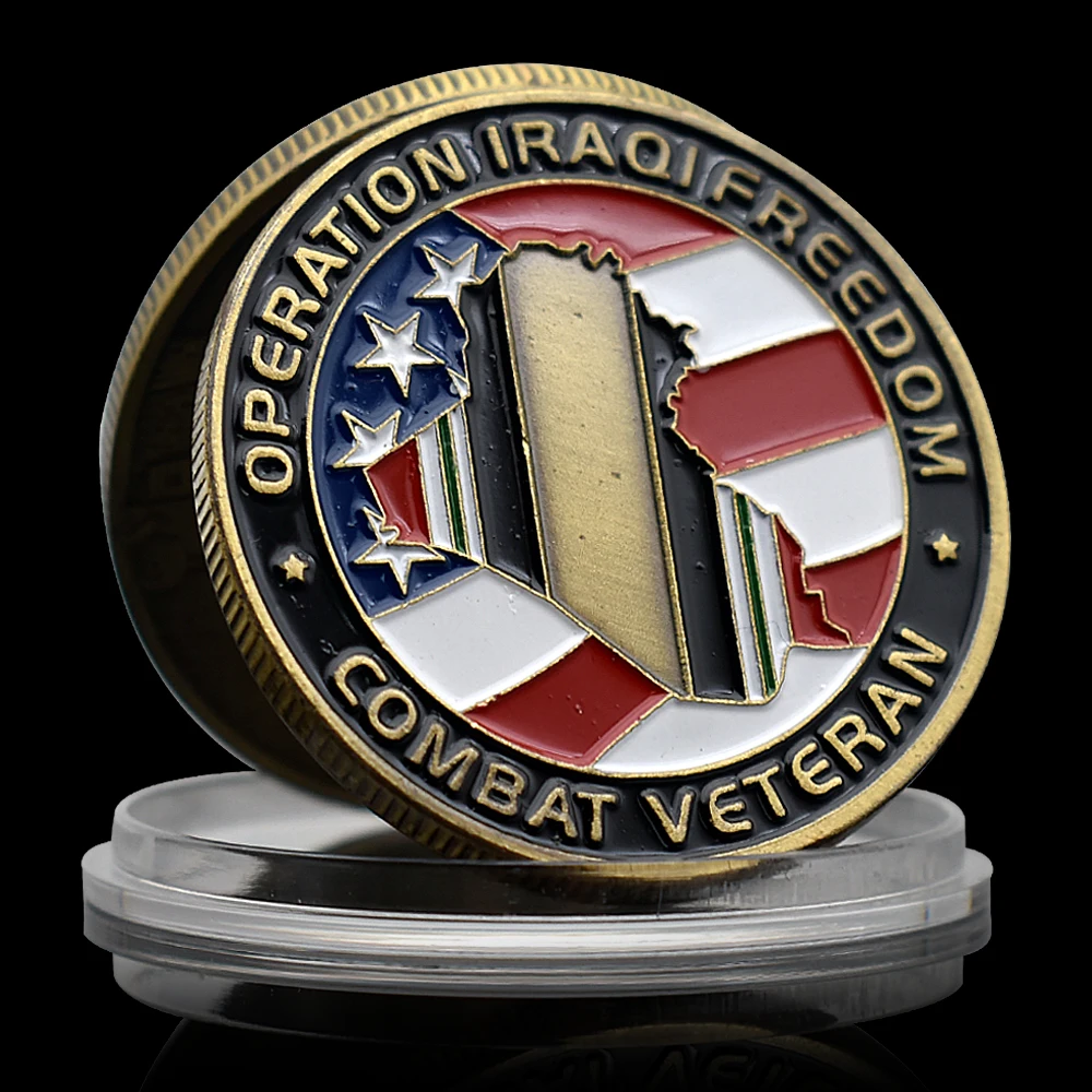 US Combat Veteran Operation Iraqi Freedom Bronze Medal Military Token Challenge Coin Collectibles Home Decoration
US Combat Veteran Operation Iraqi Freedom Bronze Medal Military Token Challenge Coin Collectibles Home Decoration