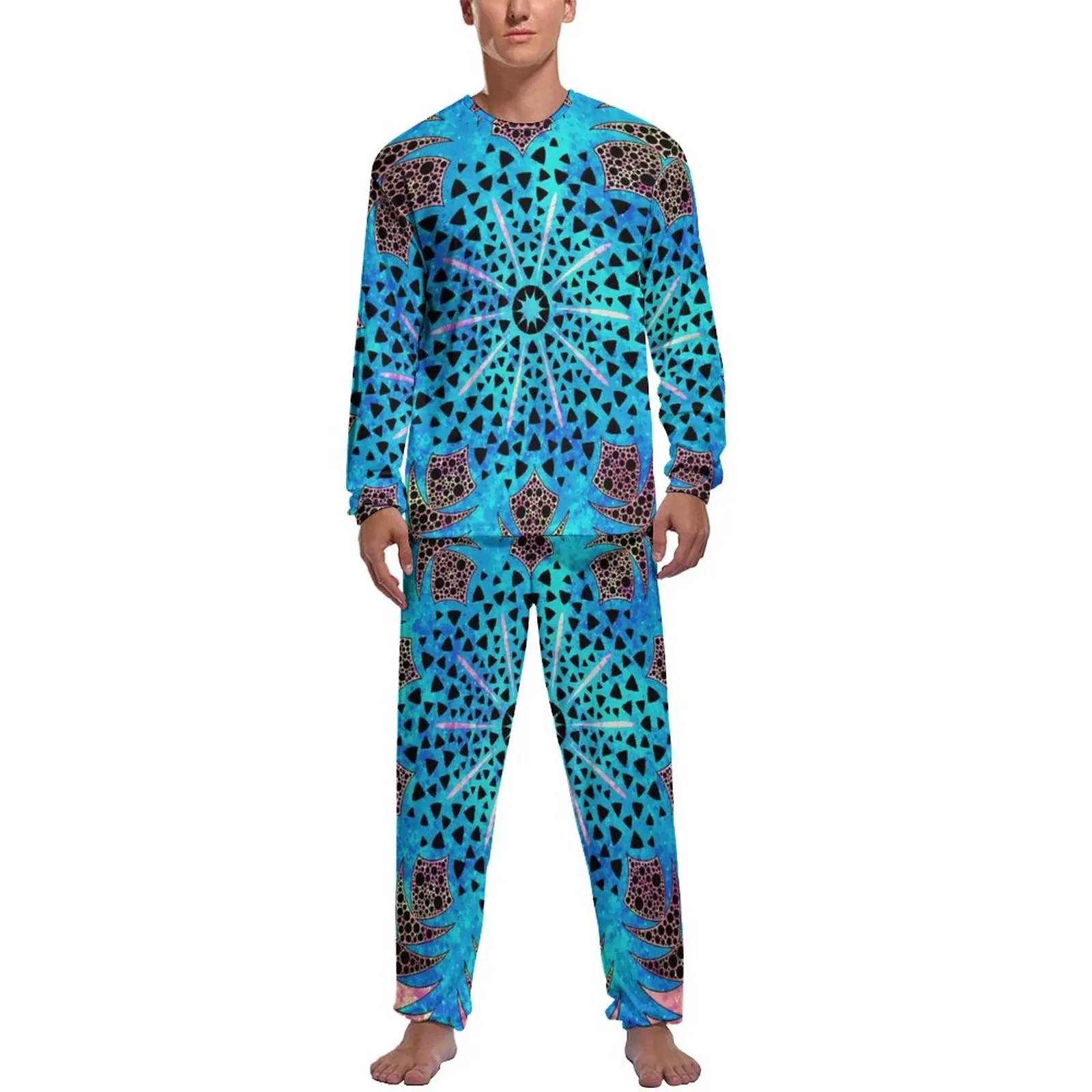 Vibrant Mandala Pajamas Blue And Pink Pineapple Man Long Sleeve Lovely Pajama Sets 2 Pieces Casual Autumn Custom Sleepwear Gift
Vibrant Mandala Pajamas Blue And Pink Pineapple Man Long Sleeve Lovely Pajama Sets 2 Pieces Casual Autumn Custom Sleepwear Gift