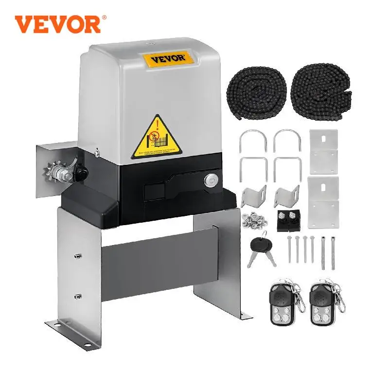 

VEVOR Sliding Gate Opener Electric Operator AC600 1400 lbs with 2 Remote Controllers Move Speed 43 ft Per Min Basic Model