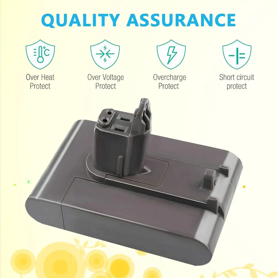 2022 22.2V Lithium-ion replacement B-type battery DC34 DC35 DC31 DC44 DC45 Cordless handheld vacuum cleaner
2022 22.2V Lithium-ion replacement B-type battery DC34 DC35 DC31 DC44 DC45 Cordless handheld vacuum cleaner