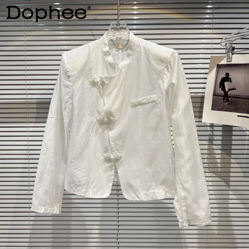 Women Chinese Style Thin Seaside Sunscreen Jacket New Long Sleeve Fashion Temperament Spring Summer Lady Top 2022
Women Chinese Style Thin Seaside Sunscreen Jacket New Long Sleeve Fashion Temperament Spring Summer Lady Top 2022