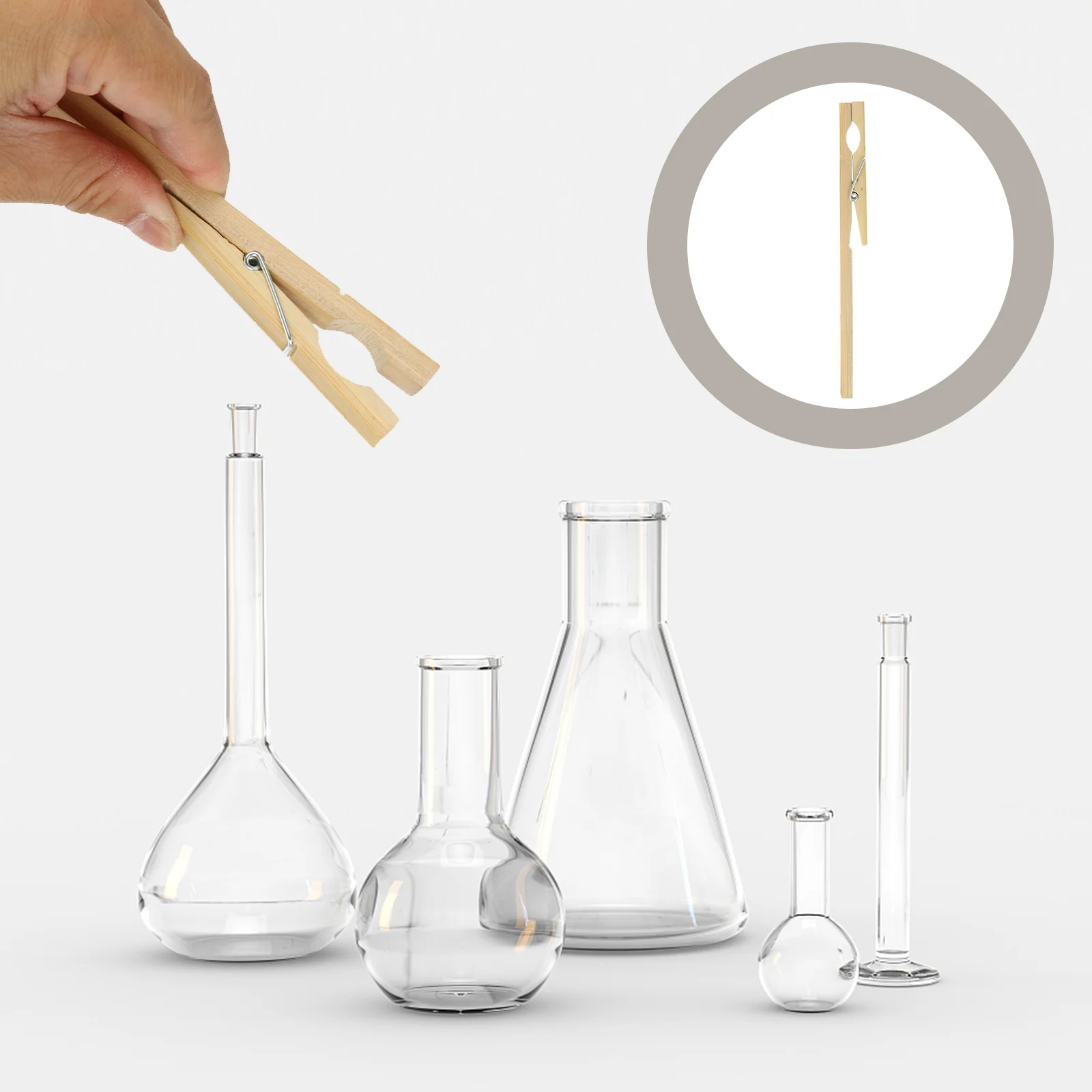 10 Pcs Test Tube Clamp Wooden Clothes Pegs Parts Accessory Fixture Bamboo Experiment Apparatus Clip
10 Pcs Test Tube Clamp Wooden Clothes Pegs Parts Accessory Fixture Bamboo Experiment Apparatus Clip