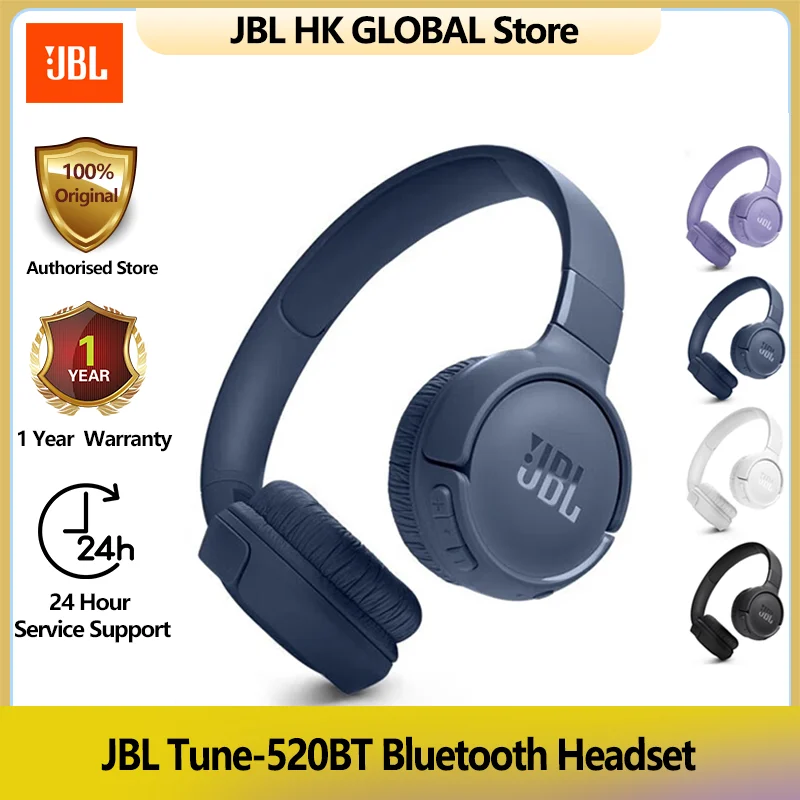 

JBL 100% оригинальные наушники TUNE -520BT/510BT для мальчиков и девочек, Bluetooth беспроводные наушники, музыкальные спортивные наушники с микрофоном