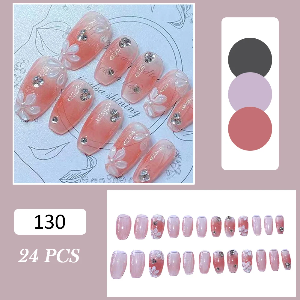 24PCS Long Press on Nails Floral Painted Design Sweet Style Full Coverage Nails Artificial Nails Finished Nails Piece SP99
24PCS Long Press on Nails Floral Painted Design Sweet Style Full Coverage Nails Artificial Nails Finished Nails Piece SP99