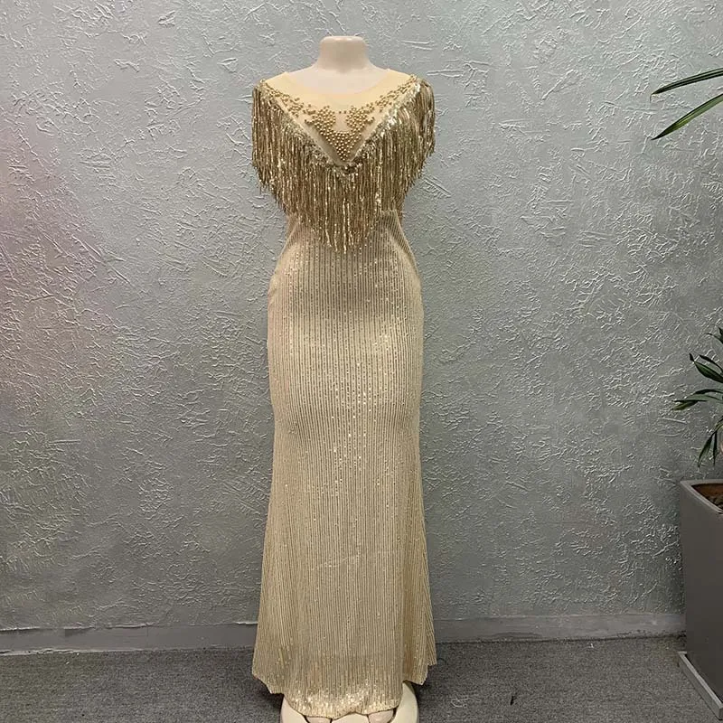 2022 New African Wedding Evening Dress Dubai Abaya Tassel Sequin Bodycon Sexy Dress Plus Size Elegant Gowns Vestido Africano
2022 New African Wedding Evening Dress Dubai Abaya Tassel Sequin Bodycon Sexy Dress Plus Size Elegant Gowns Vestido Africano