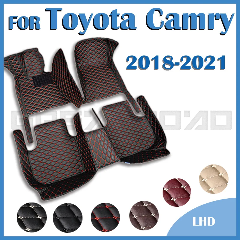 

Автомобильные коврики для Toyota Camry, не гибридные, 2018, 2019, 2020, 2021, индивидуальные подкладки для ног, Обложка, аксессуары для интерьера