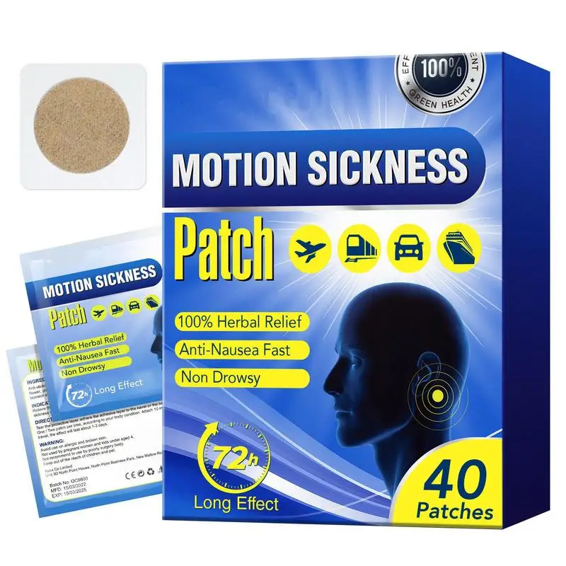 40pcs Motion Sickness Patch Stickers Anti-motion Anti-nausea Herbal Plaster Care Motion Sickness Seasickness Headache Patch
40pcs Motion Sickness Patch Stickers Anti-motion Anti-nausea Herbal Plaster Care Motion Sickness Seasickness Headache Patch