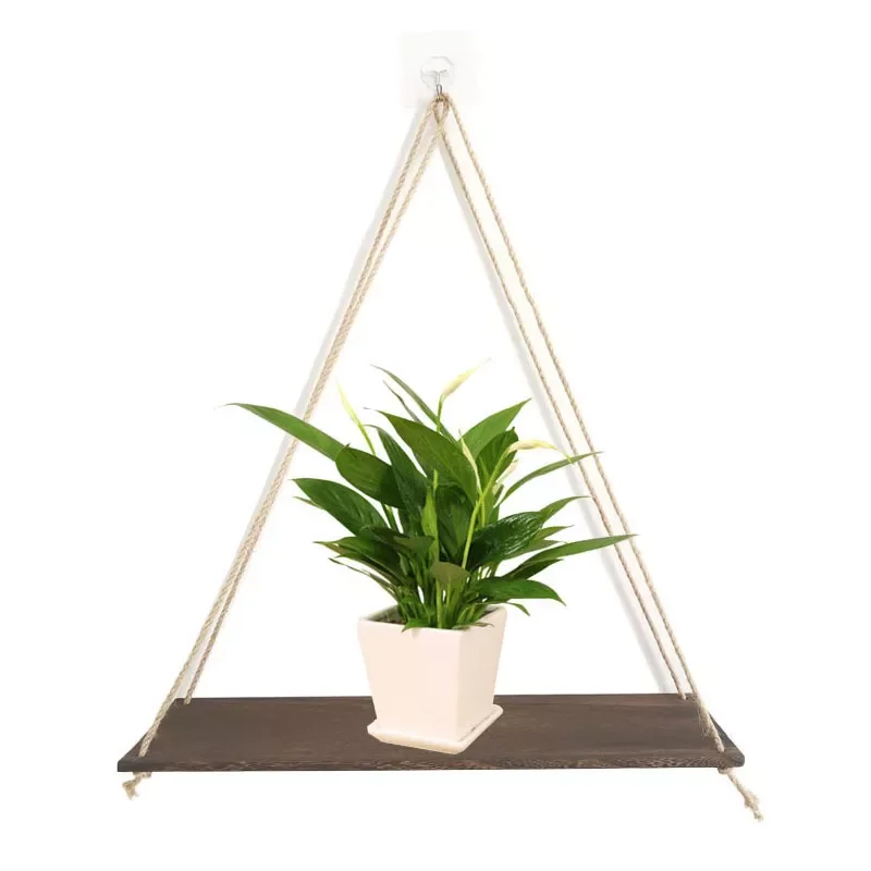 Premium Wood Swing Hanging Rope Wall Mounted Shelves Plant Flower Pot Rack simple design Shelves indoor outdoor decoration
Premium Wood Swing Hanging Rope Wall Mounted Shelves Plant Flower Pot Rack simple design Shelves indoor outdoor decoration