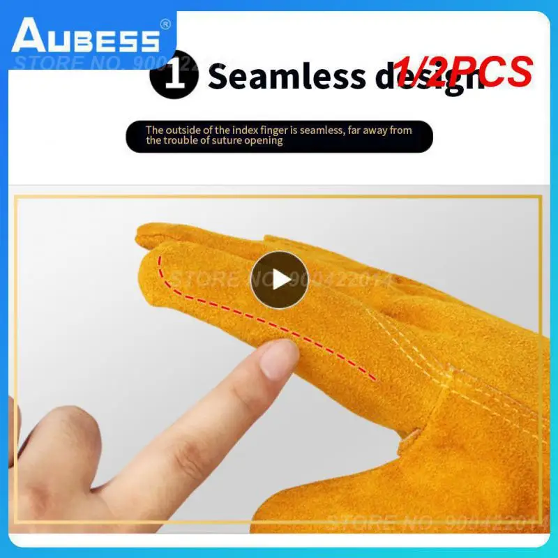 1/2PCS Men Work Gloves Soft Cowhide Driver Hunting Driving Farm Garden Welding Security Protection Safety Workers Mechanic Glove
1/2PCS Men Work Gloves Soft Cowhide Driver Hunting Driving Farm Garden Welding Security Protection Safety Workers Mechanic Glove