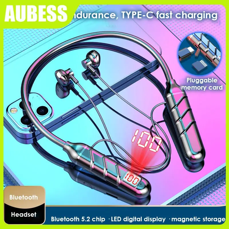 Waterproof Neckband Headphones Neck-mounted Headset Hifi Sound Led Display Sport Wireless Headphone Ergonomic
Waterproof Neckband Headphones Neck-mounted Headset Hifi Sound Led Display Sport Wireless Headphone Ergonomic