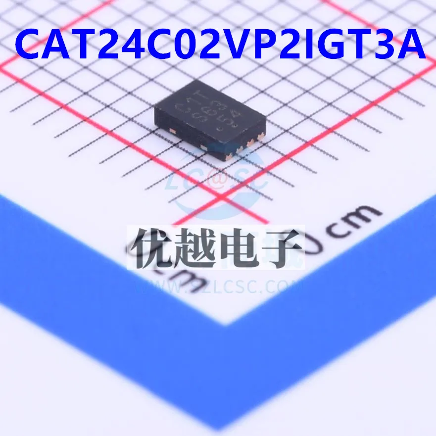 

20pcs New original CAT24C02VP2IGT3A silk-screen C1T DFN8 24C02VP
