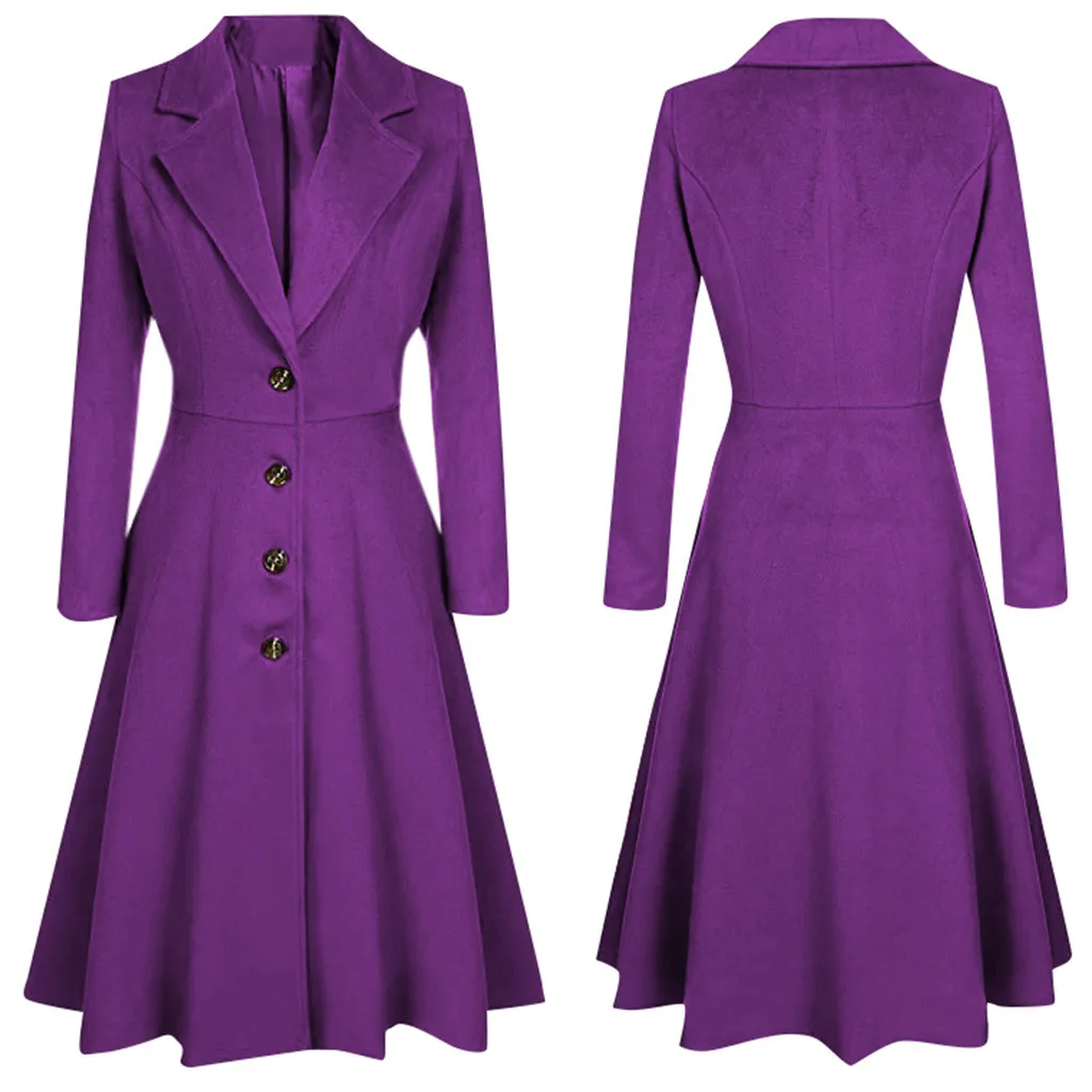 Womens Winter Lapel Button Long Trench Coat Jacket Ladies Overcoat Outwear Kindling Jacket
Womens Winter Lapel Button Long Trench Coat Jacket Ladies Overcoat Outwear Kindling Jacket