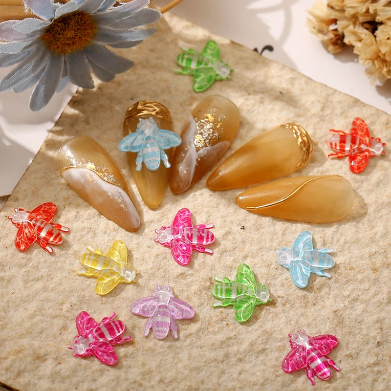 50PCS/Pack Little Bee Nail Charms Accessories Large Size Flatback 3D Acrylic Nails Art Decorations Supplies Manicure Decor Parts
50PCS/Pack Little Bee Nail Charms Accessories Large Size Flatback 3D Acrylic Nails Art Decorations Supplies Manicure Decor Parts