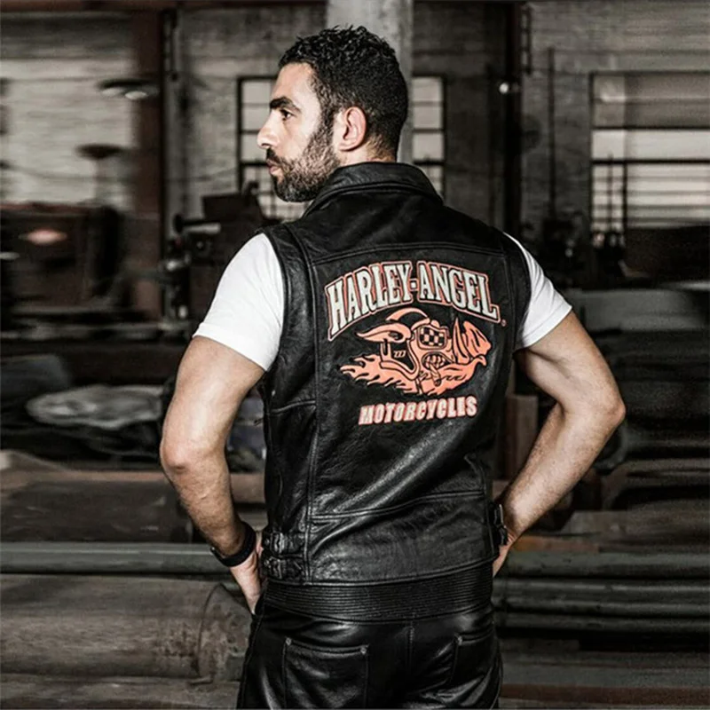Повседневная мотоциклетная куртка Harley, многослойный жилет из натуральной воловьей кожи для мужчин и женщин, для пар, счастливая свинка
Повседневная мотоциклетная куртка Harley, многослойный жилет из натуральной воловьей кожи для мужчин и женщин, для пар, счастливая свинка