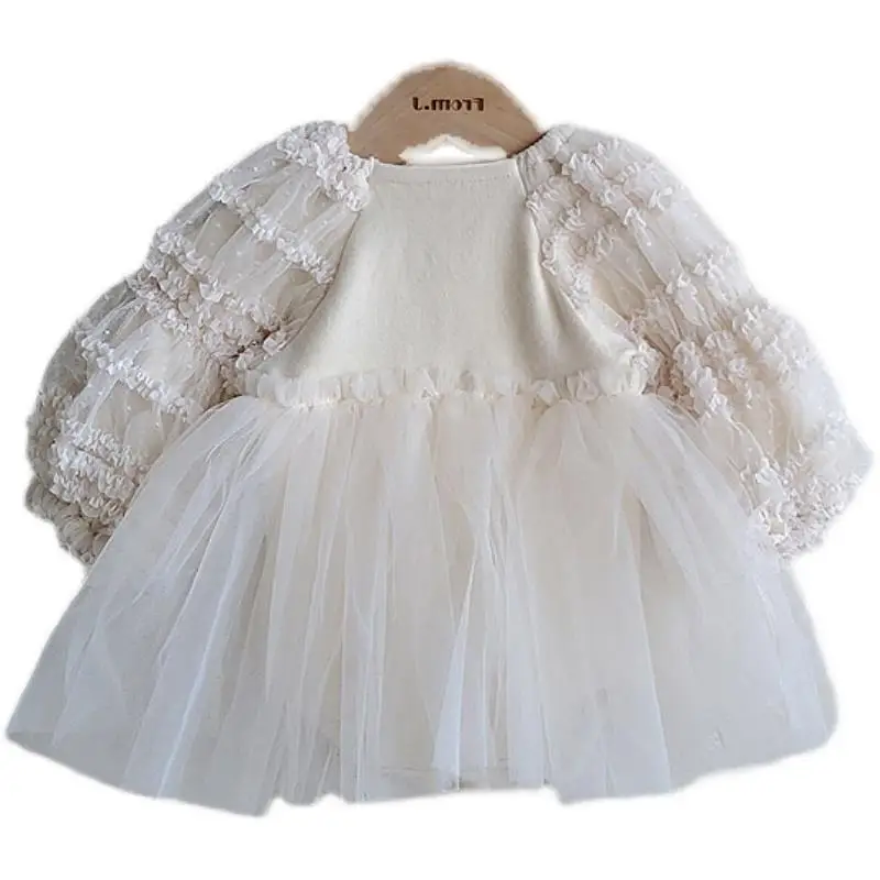 2022 Spring New Korean Version Baby Kids Princess Dress Lace Sleeve Mesh Skirt Romper Dress Euro-America Style Boutique
2022 Spring New Korean Version Baby Kids Princess Dress Lace Sleeve Mesh Skirt Romper Dress Euro-America Style Boutique